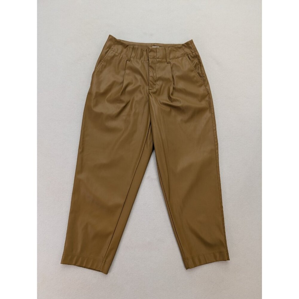 A New Day Women's Faux Leather Pants Size 8 Tan Brown